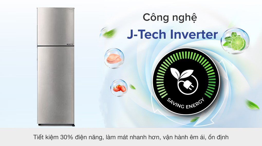 tủ lạnh sharp inverter 224 lít sj-x252ae-sl