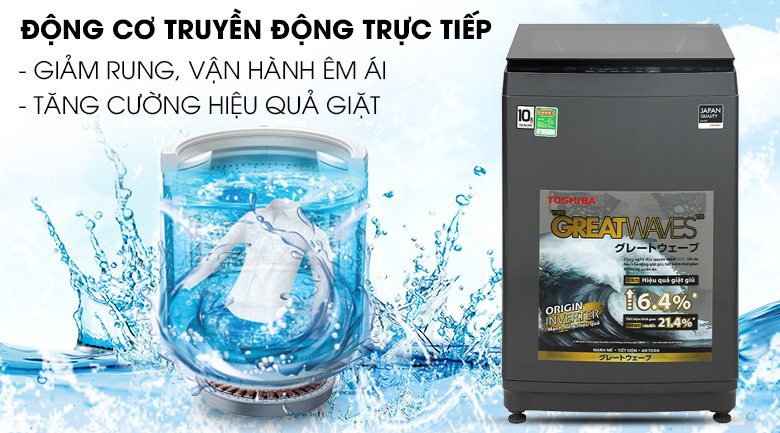máy giặt toshiba inverter 10.5 kg aw-duk1150hv(mg)