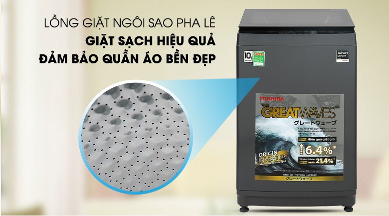 máy giặt toshiba inverter 10.5 kg aw-duk1150hv(mg)