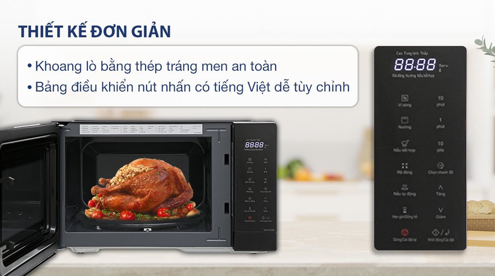 lò vi sóng có nướng panasonic nn-gt35nbyue 24 lít