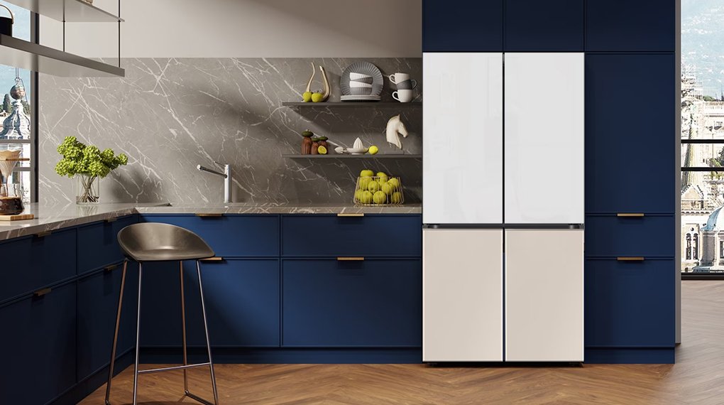 tủ lạnh samsung inverter 648 lít multi door bespoke rf59cb66f8s/sv