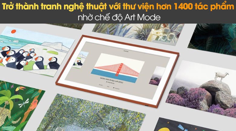 smart tivi khung tranh the frame qled samsung 4k 55 inch qa55ls03a