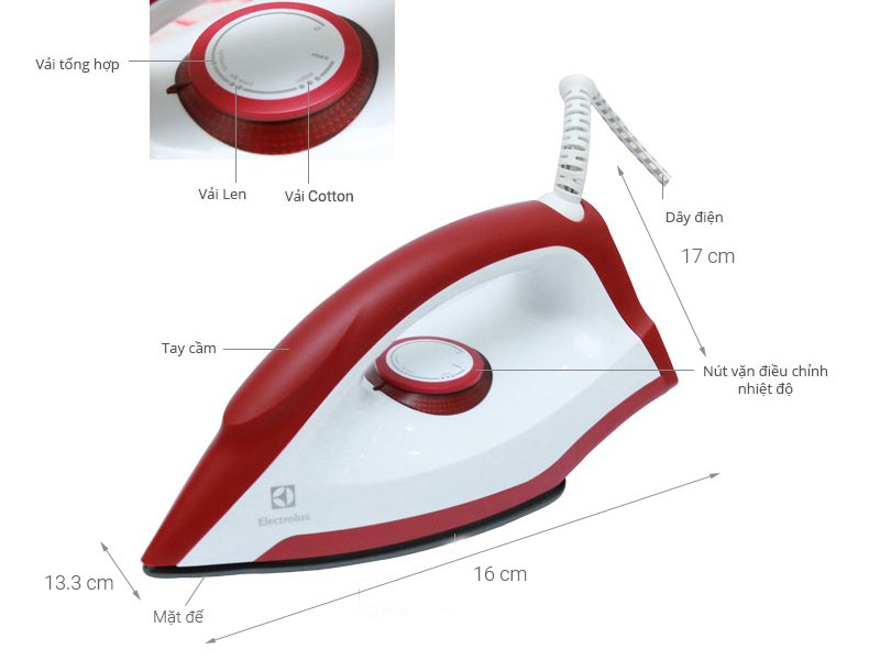 bàn ủi khô electrolux edi1004