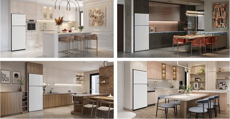 tủ lạnh samsung bespoke inverter 385 lít rt38cb668412sv