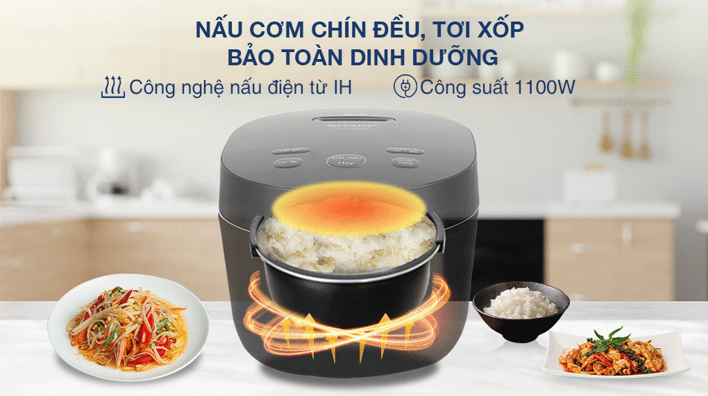 nồi cơm cao tần sharp 1.2 lít ks-ih122v-bk