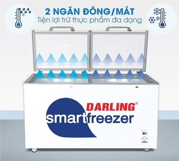 tủ đông darling dmf-2699ws 230 lít 2 ngăn đông mát