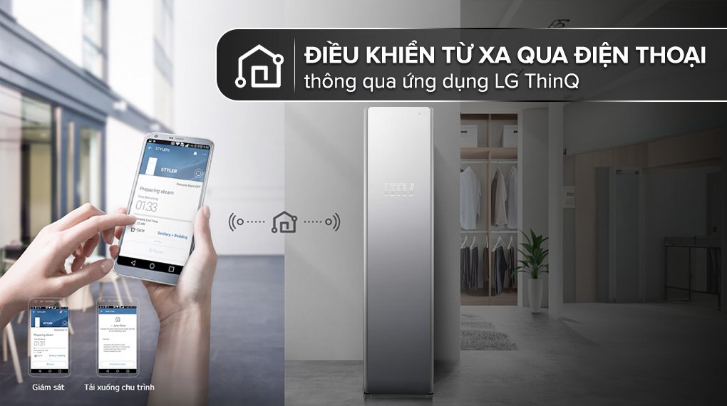tủ chăm sóc quần áo thông minh lg styler inverter 3 móc s3mfc