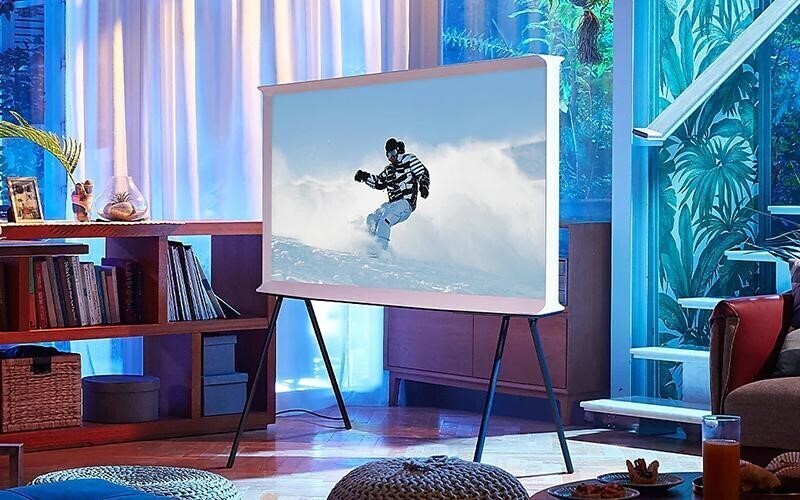 smart tivi samsung 4k the serif 55 inch qa55ls01bb
