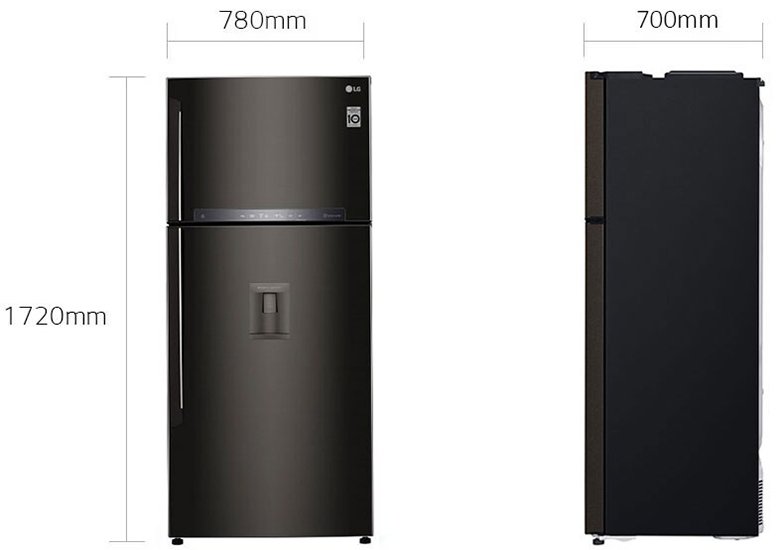 tủ lạnh lg inverter 478 lít gn-d602bli