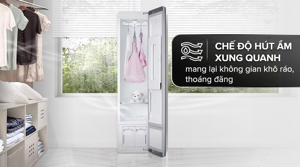 tủ chăm sóc quần áo thông minh lg styler inverter 3 móc s3mfc