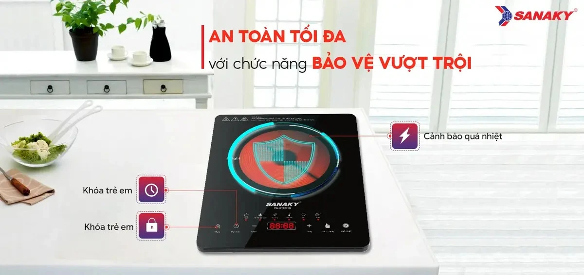 bếp hồng ngoại đơn sanaky vh-6100hg