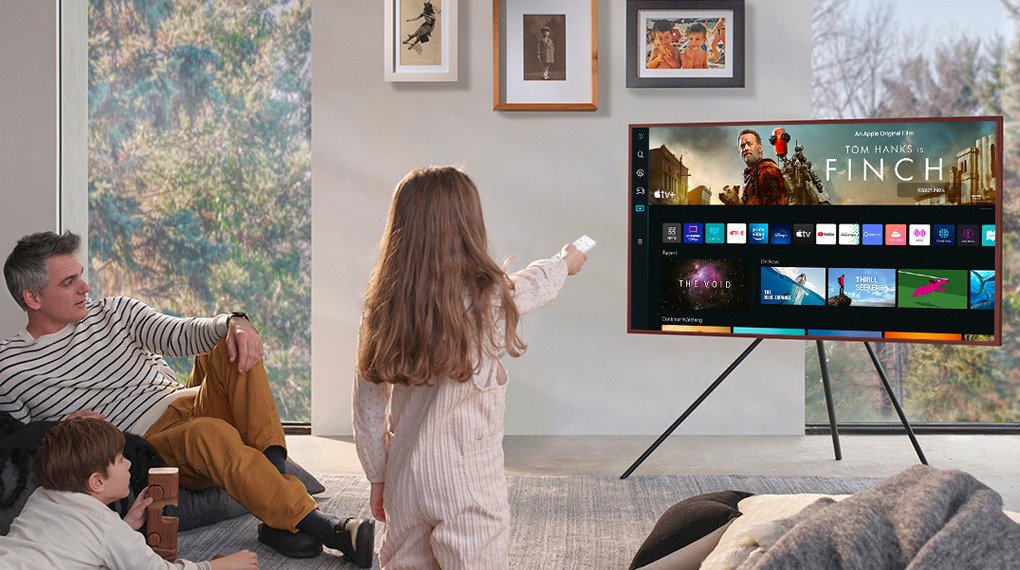 smart tivi khung tranh the frame qled samsung 4k 85 inch qa85ls03b
