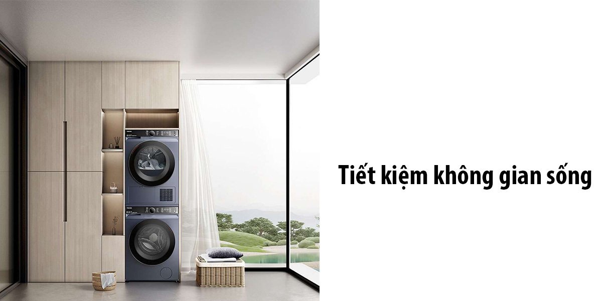 máy sấy bơm nhiệt toshiba inverter 10 kg td-bk110ghv(mk)