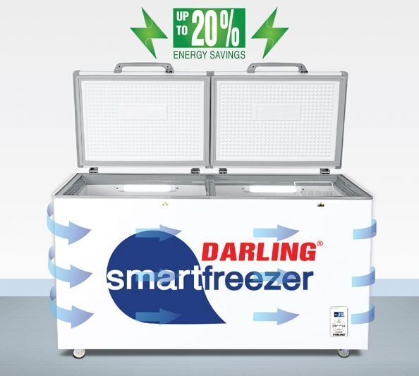 tủ đông darling dmf-2699ws 230 lít 2 ngăn đông mát