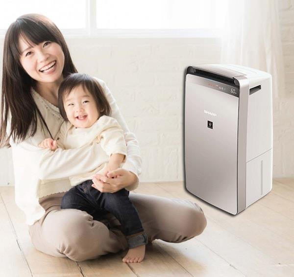 máy lọc không khí và hút ẩm sharp dw-j27fv-s