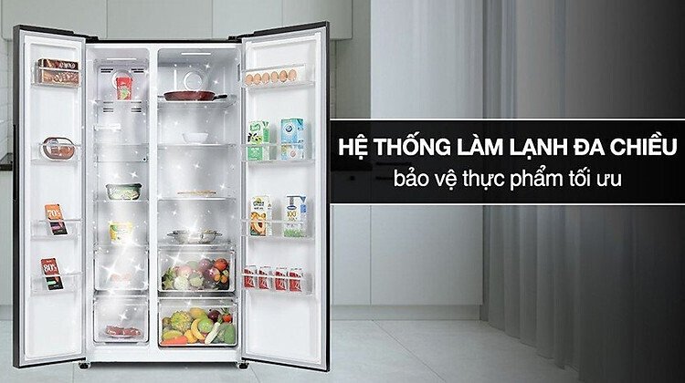 tủ lạnh sharp inverter side by side 600 lít sj-sbxp600v-ds