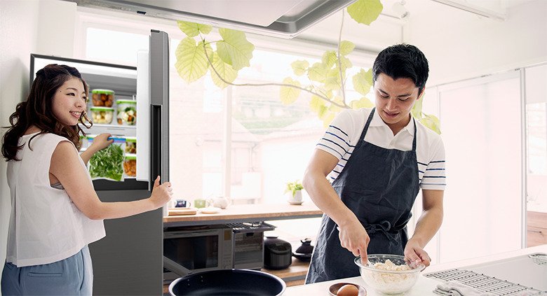 tủ lạnh sharp inverter 300 lít sj-xp322ae-ds