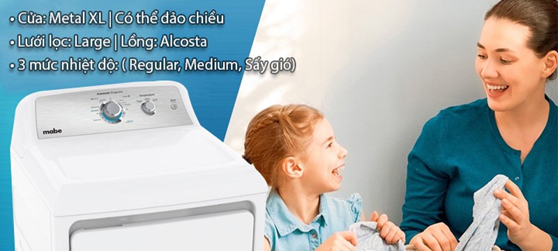 máy sấy quần áo mabe sme26n5xnbct0 18 kg