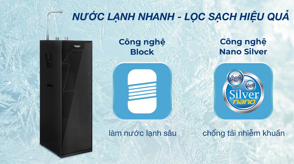 máy lọc nước ro nóng nguội lạnh kangaroo infinity kg10a9i 8 lõi