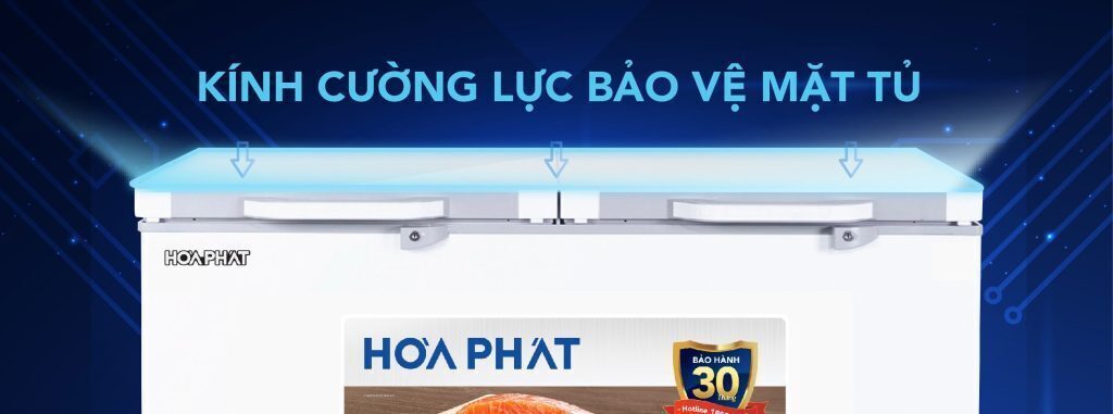 tủ đông hòa phát cánh kính 2 ngăn 2 cánh hpf bd6245.t1
