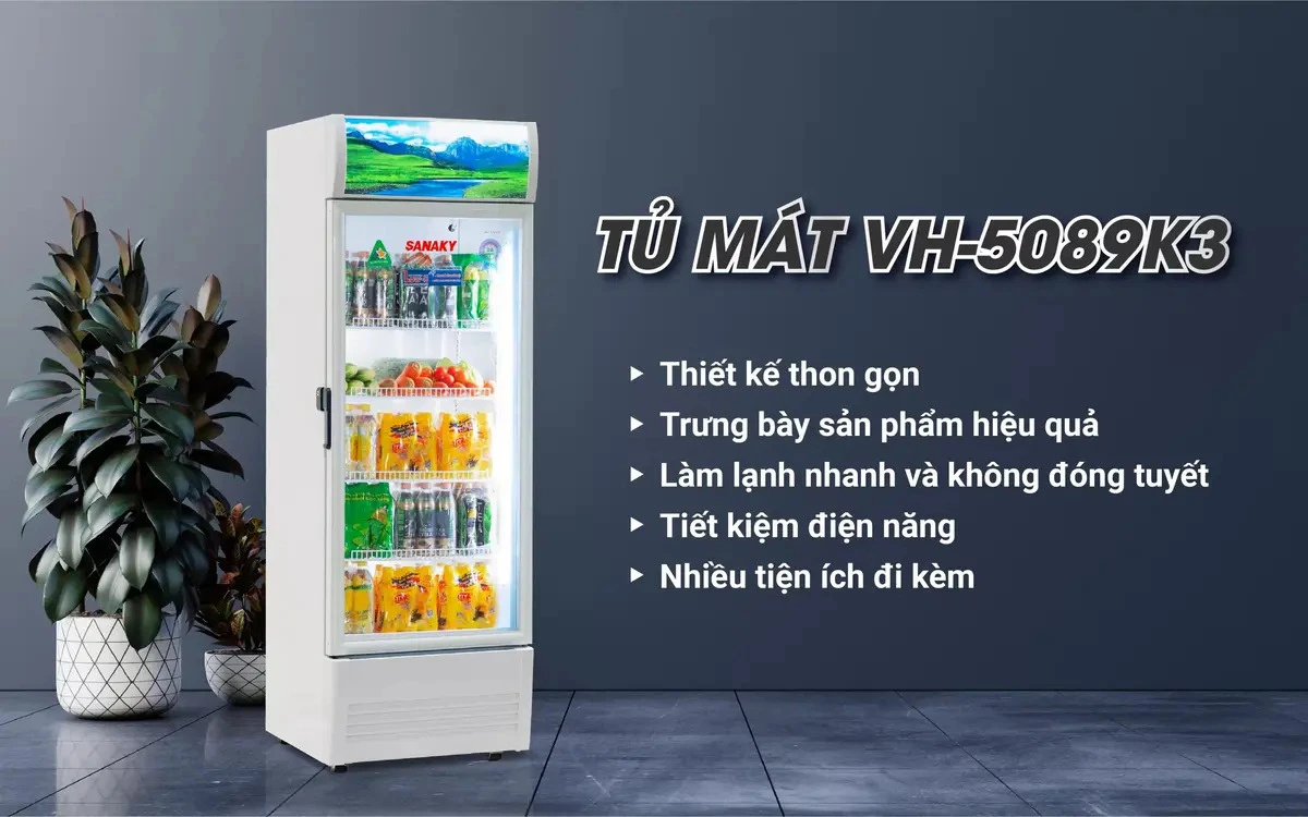 tủ mát sanaky inverter 480 lít vh5089k3