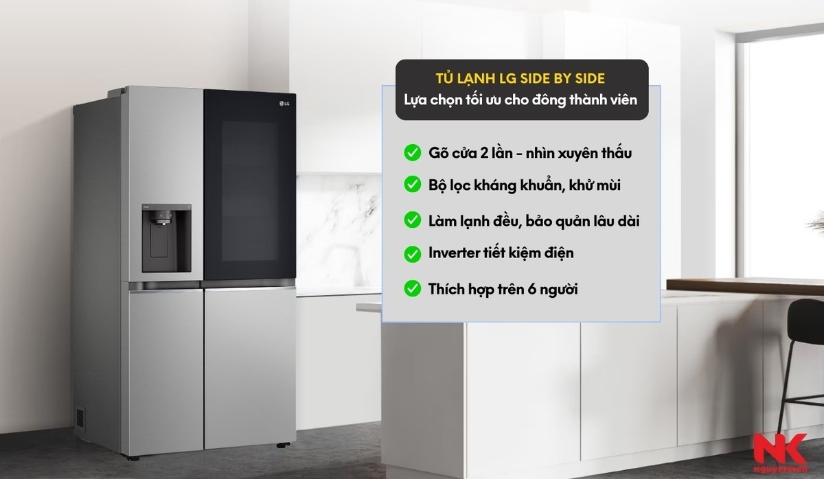 tủ lạnh lg inverter 635 lít gr-g257sv