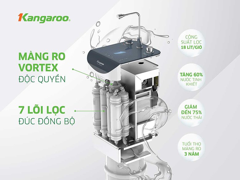 máy lọc nước nóng lạnh kangaroo hydrogen kg10a9s
