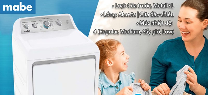 máy sấy quần áo mabe sme47n5xnbct2 - 20 kg
