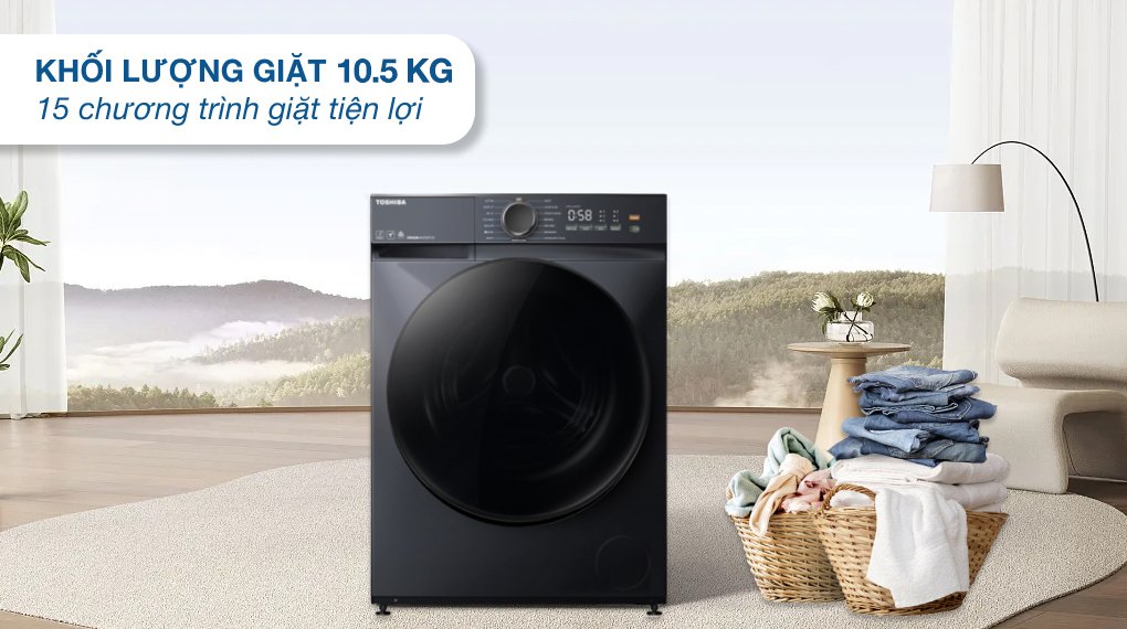 máy giặt toshiba inverter 10.5 kg tw-t21bu115uwv(mg)
