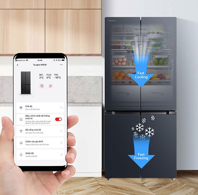 tủ lạnh toshiba inverter 515 lít gr-rf670wi-pgv(a9)-bg