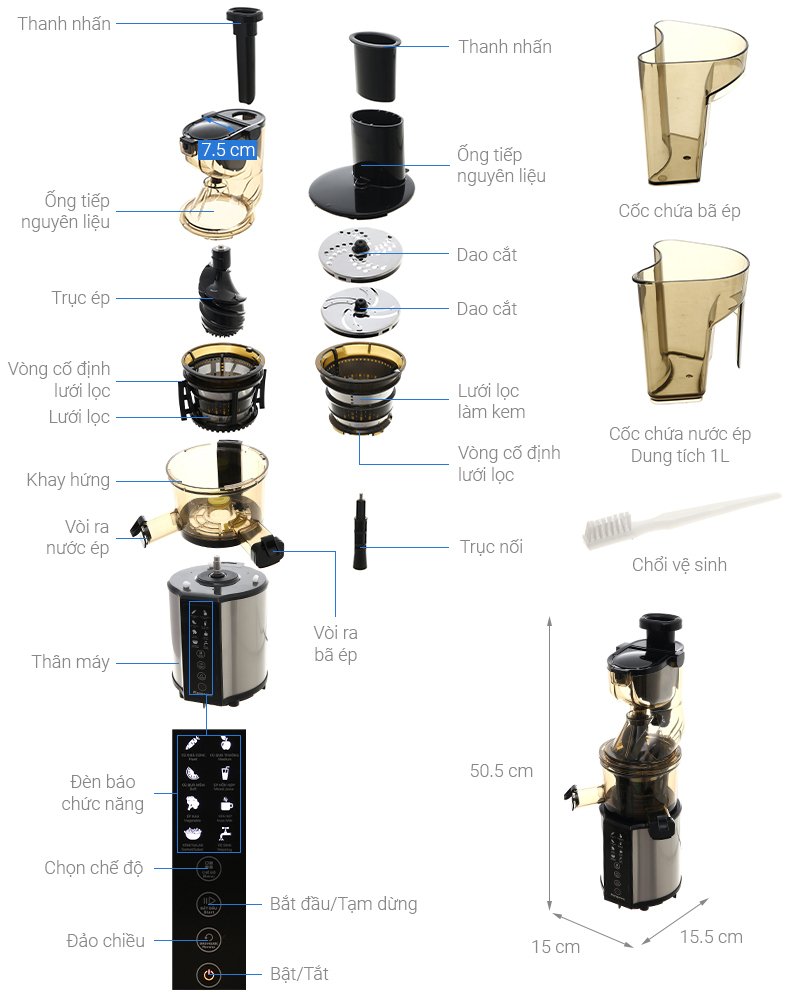 máy ép chậm kangaroo kg200sjd2