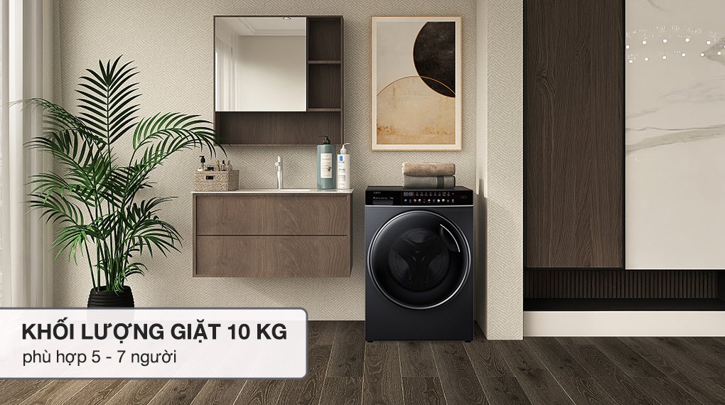 máy giặt aqua inverter 10 kg aqd-dw1000j.bk