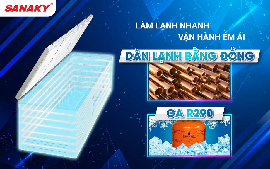 tủ đông inverter sanaky vh-2399hy3 2000 lít