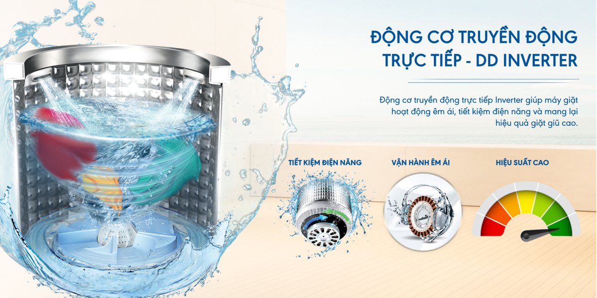 máy giặt aqua inverter 10 kg aqw-dr100jt(bk)