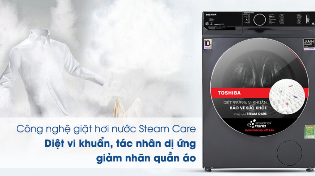 máy giặt toshiba inverter 10.5 kg tw-bk115g4v (mg)