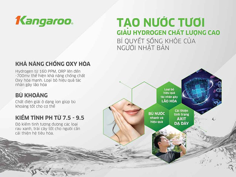 máy lọc nước nóng lạnh kangaroo hydrogen kg10a9s