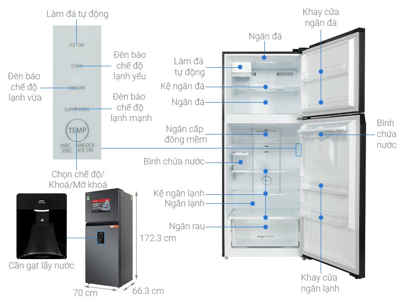 tủ lạnh toshiba inverter 409 lít gr-rt535wea-pmv(06)-mg