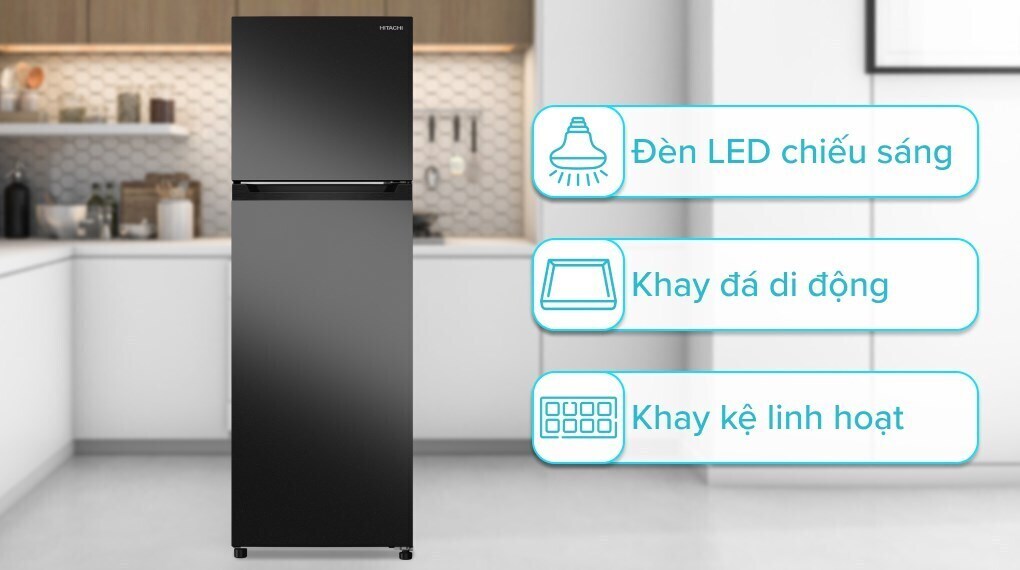 tủ lạnh hitachi inverter 260 lít hrtn5275mfuvn
