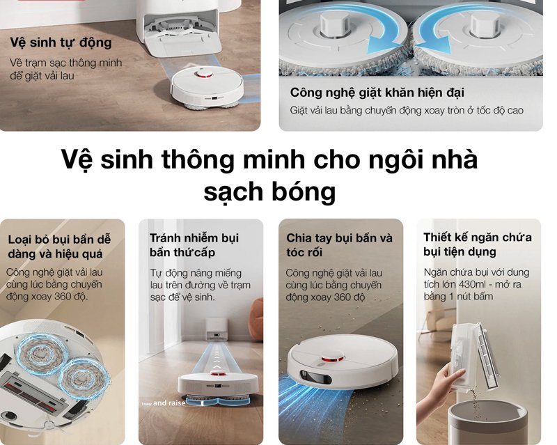 robot hút bụi lau nhà xiaomi vacuum x20 us