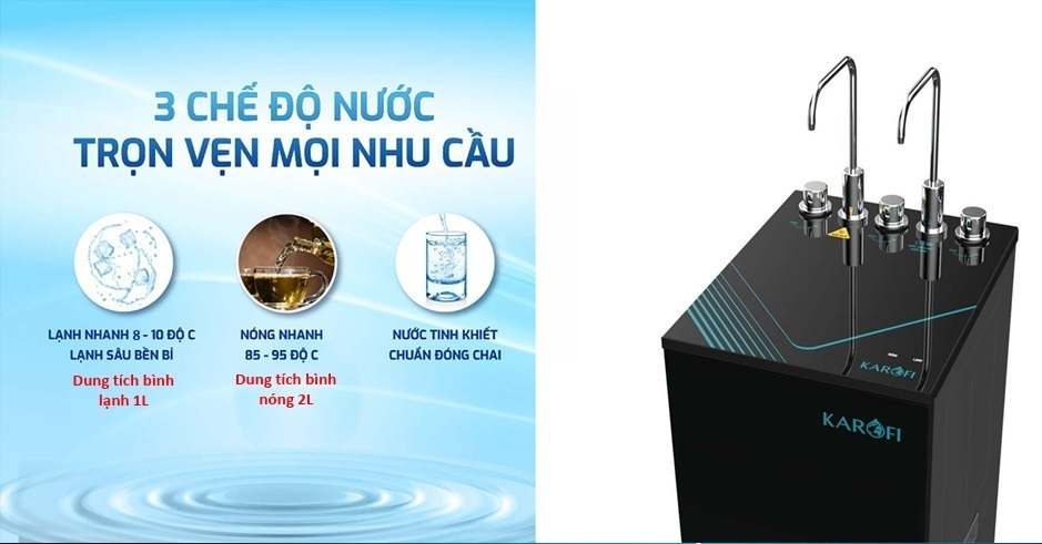 máy lọc nước nóng lạnh karofi kad-m68