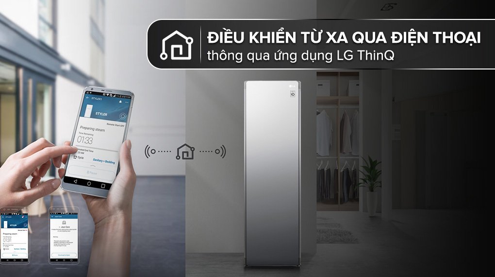 tủ chăm sóc quần áo thông minh lg styler inverter 5 móc s5mb