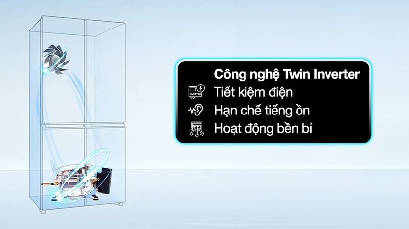 tủ lạnh multidoor aqua inverter 469 lít aqr-m532xa(cbc)