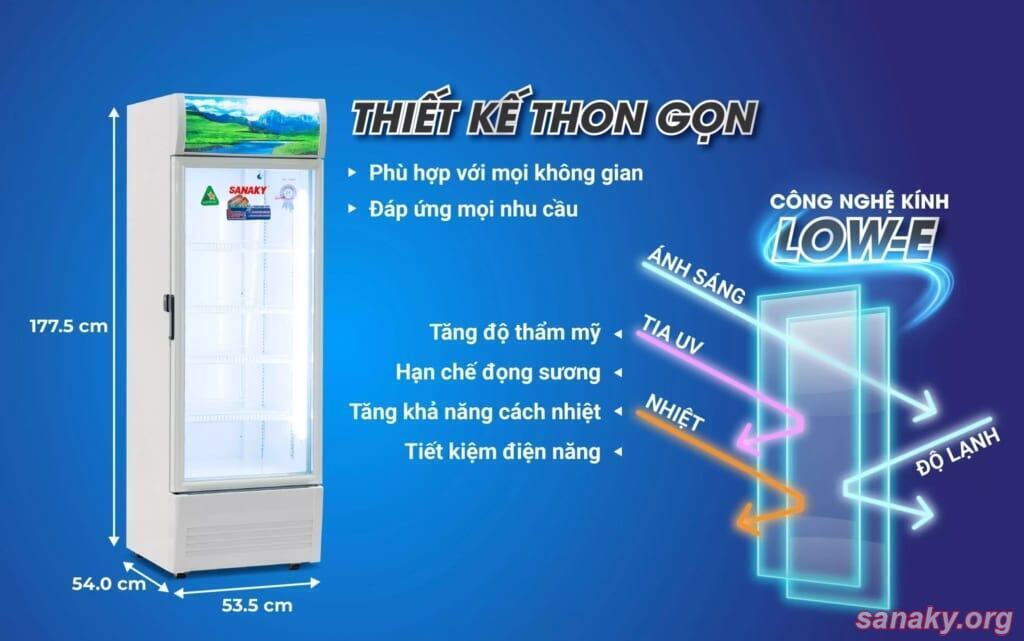 tủ mát sanaky 250 lít vh-2589k dàn đồng