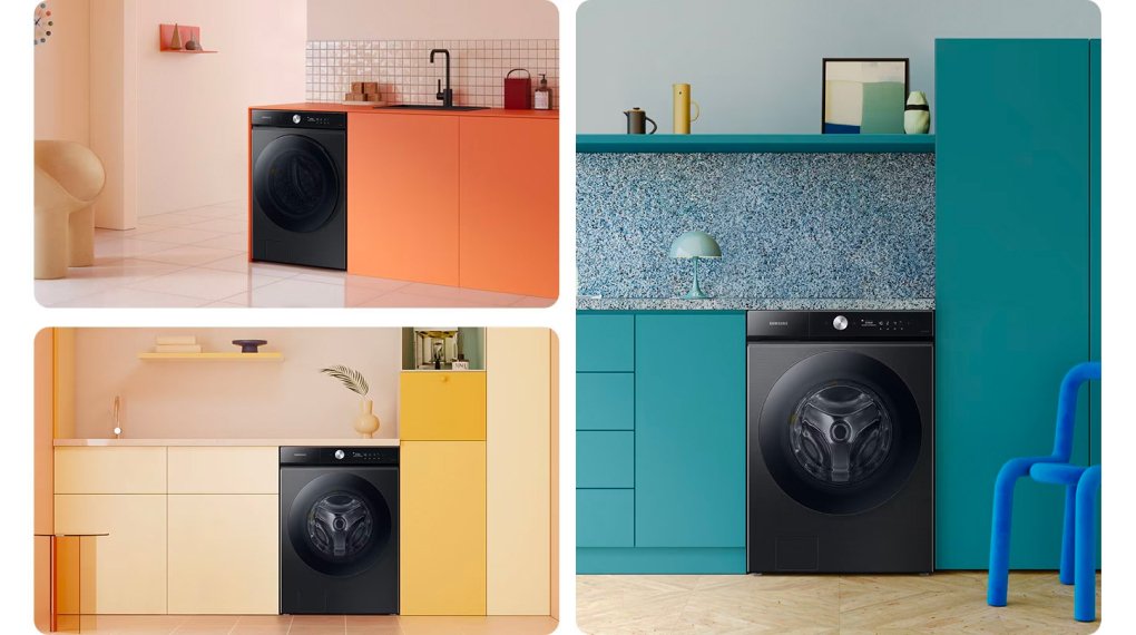 máy giặt sấy samsung bespoke ai inverter giặt 21 kg - sấy 12 kg wd21b6400kv/sv