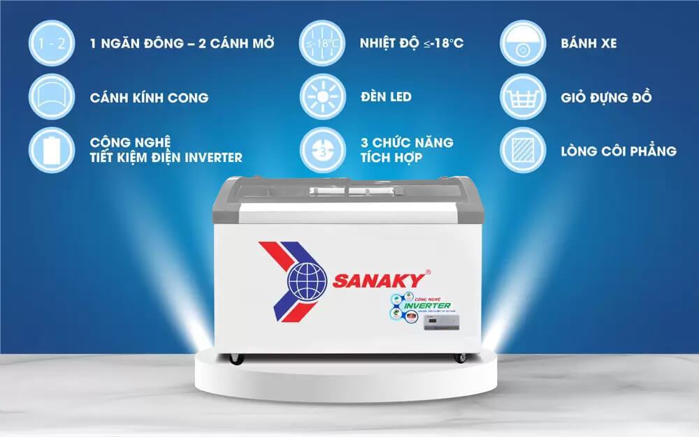tủ đông inverter sanaky vh-4899k3b 350 lít