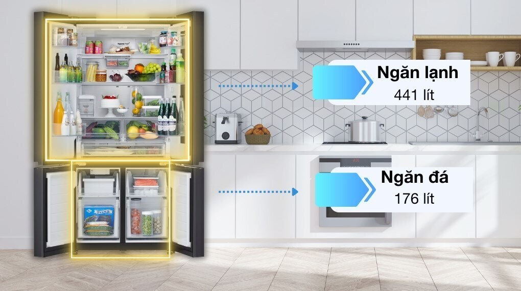 tủ lạnh lg inverter 617 lít multi door instaview lfb61blgai