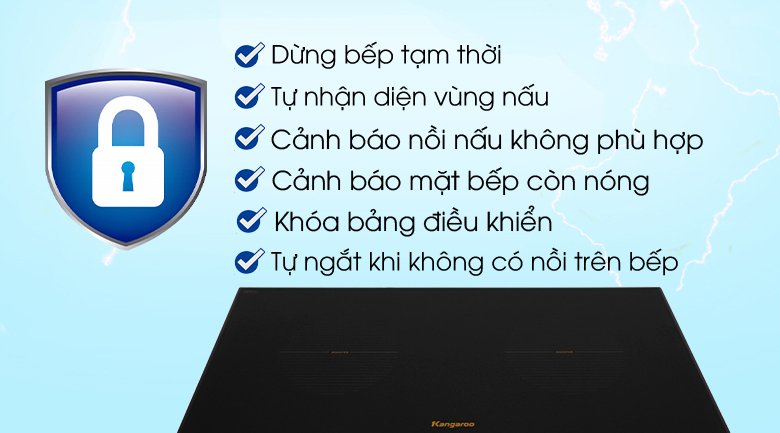 bếp từ đôi lắp âm kangaroo kg858i