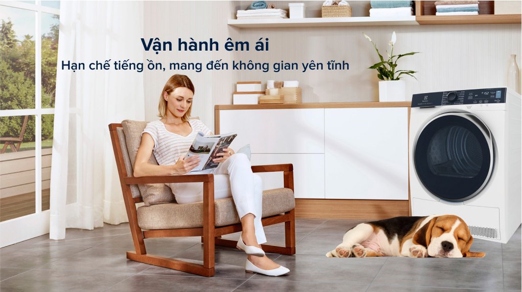 máy sấy bơm nhiệt electrolux ultimatecare 8 kg edh803q7wb