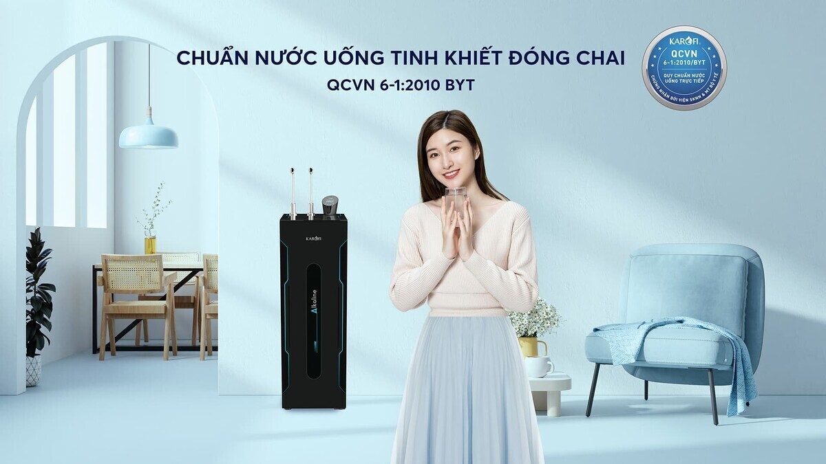 máy lọc nước nóng lạnh hydro-ion kiềm karofi kae-s86