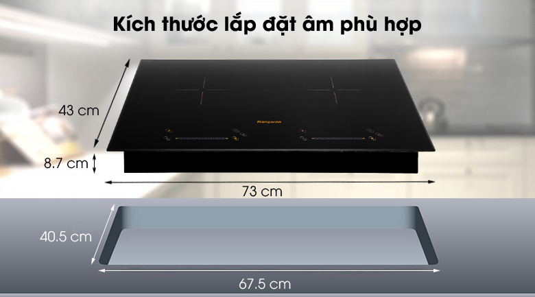 bếp từ đôi kangaroo kg856i